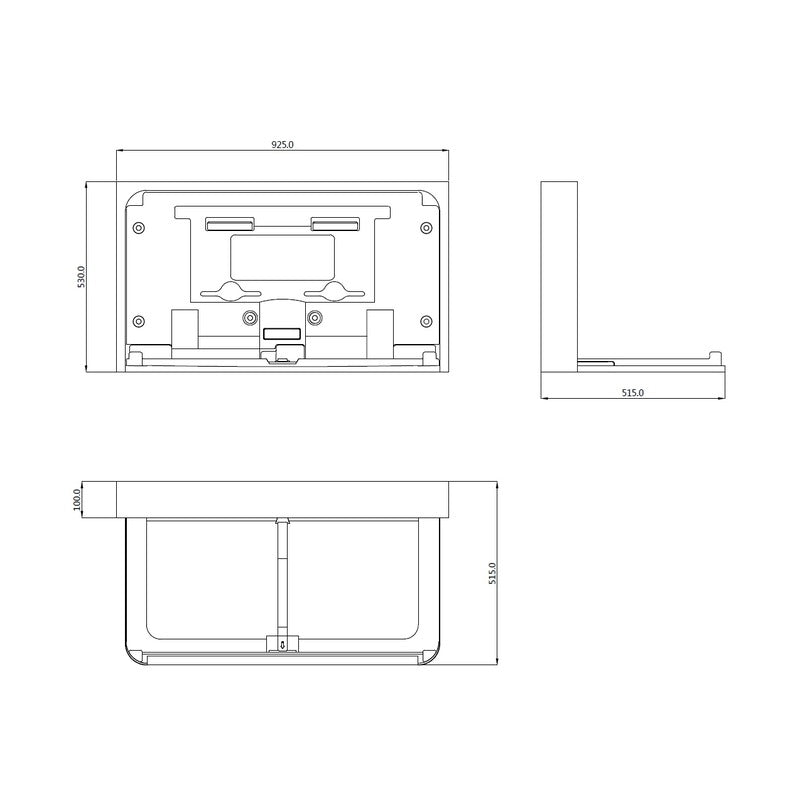 Safe Hands Heavy Duty Horizontal Baby Changing Unit Stainless Steel
