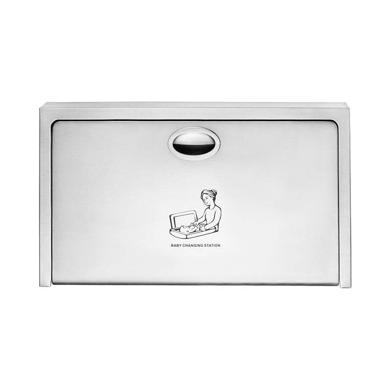 Safe Hands Clad Stainless Steel Horizontal Baby Changing Unit