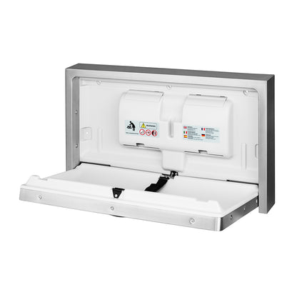 Safe Hands Clad Stainless Steel Horizontal Baby Changing Unit