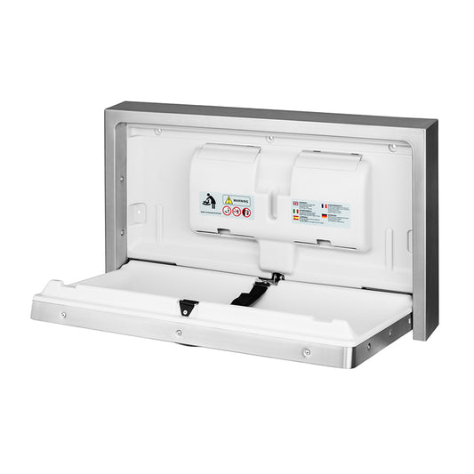 Safe Hands Clad Stainless Steel Horizontal Baby Changing Unit