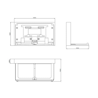Safe Hands Heavy Duty Horizontal Baby Changing Unit Stainless Steel